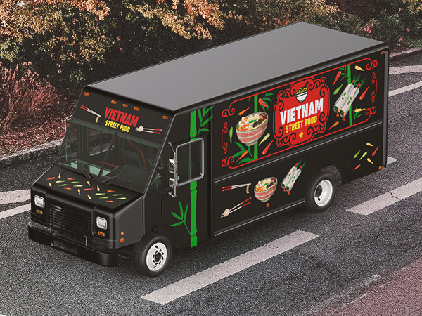 Grafica wrapping Vietnam street food truck